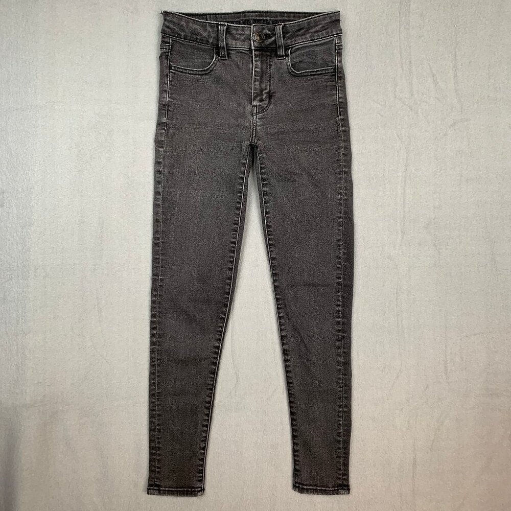 American Eagle Women's Size 0 Short Jegging Next Level Stretch Black 1938